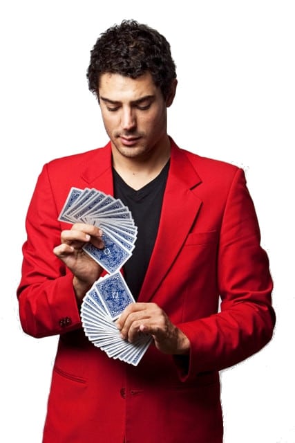 Magician Sydney - Liam Power, Sydney Magician card fan promo photo